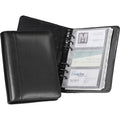 Leather Business Card Binder Holds 120 Cards, Black I4148