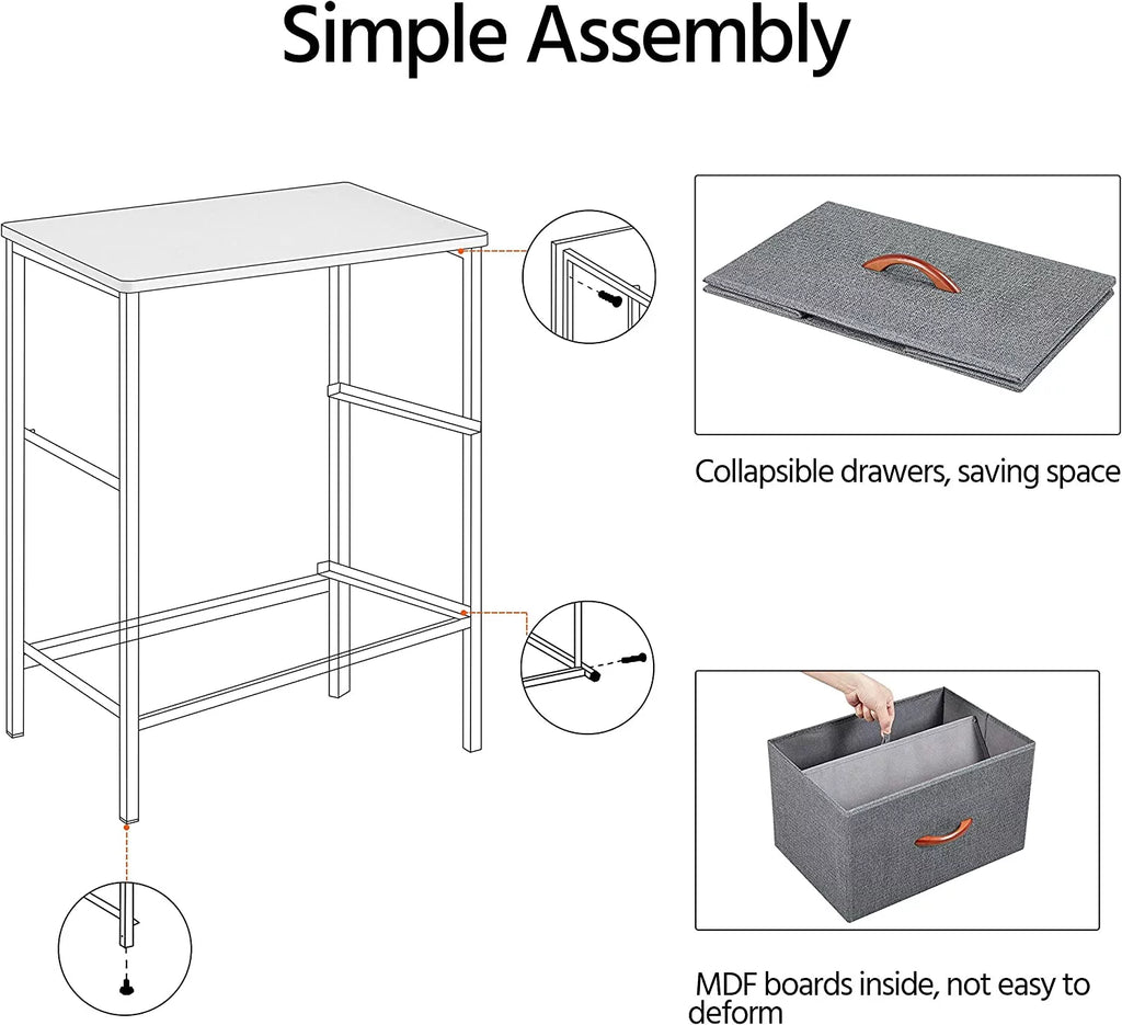 4 Drawer Fabric Storage Tower Organizer Y35605
