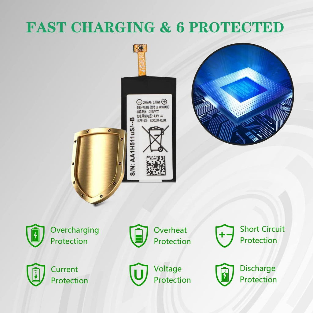 Battery Replacement for Samsung Gear Fit 2 Fitness Smartwatch 200mAh with Repair Tools O69859