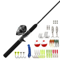 Fiberglass Spincast Reel and Fishing Rod Combo with EVA Handle E81324