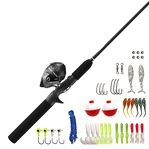 Fiberglass Spincast Reel and Fishing Rod Combo with EVA Handle E81324
