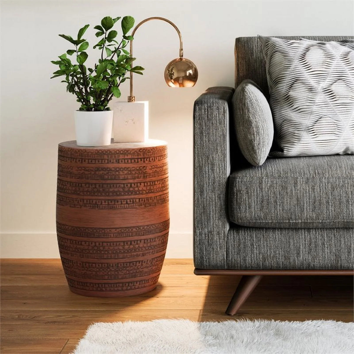 15" Metal Accent Side Table T9111