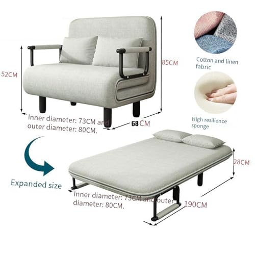 Twin Size Memory Foam Convertible Sofa Bed with Washable Cover O1650