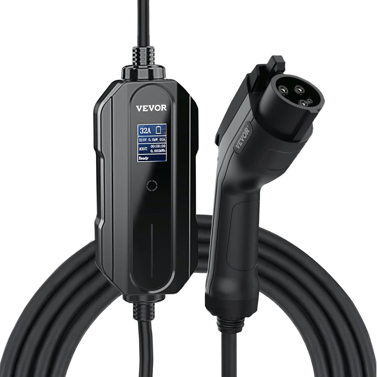 Portable 32 Amp EV Charger with 25 ft J1772 Charging Cable U35579