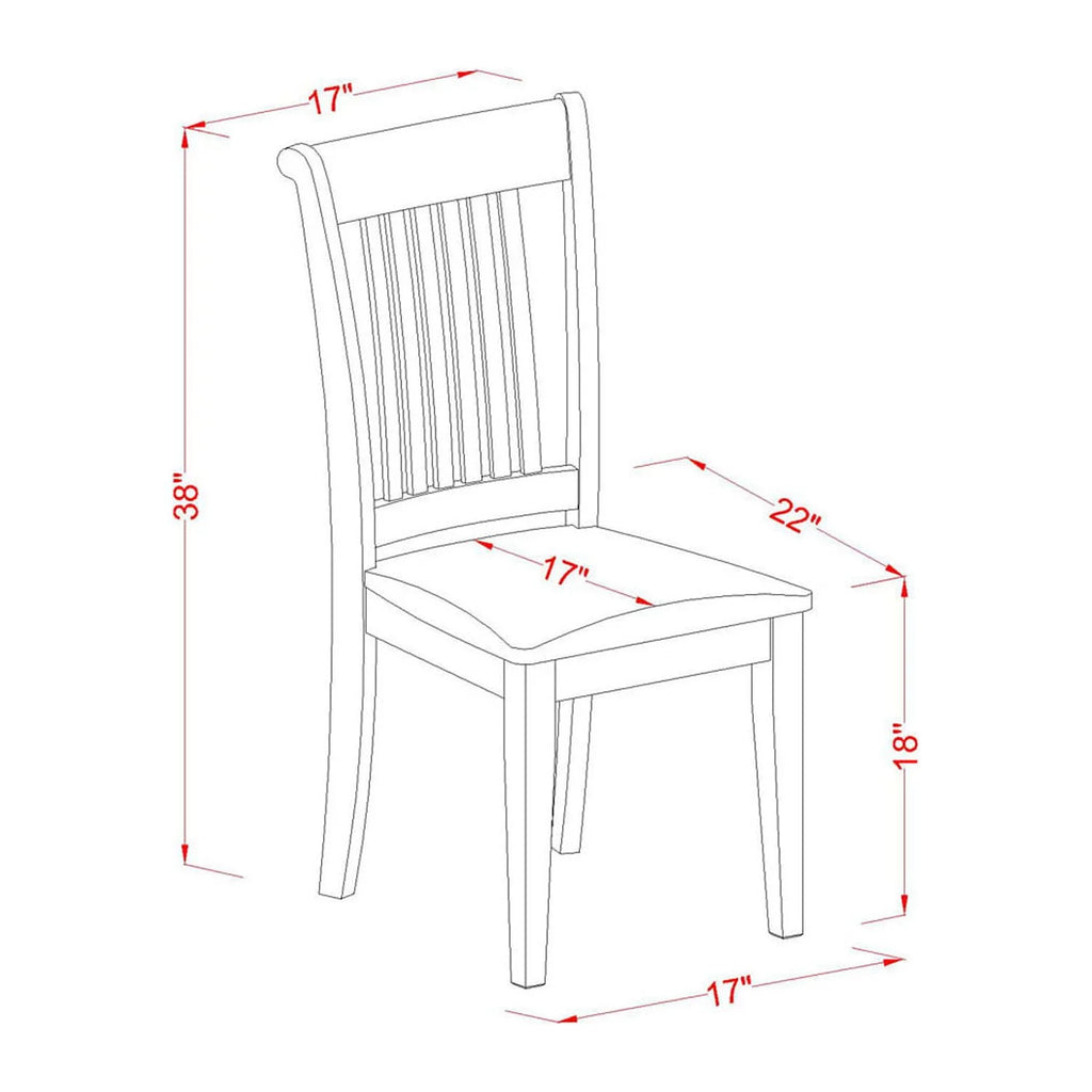 7 Piece Oak Wood Table and Dining Chairs H622