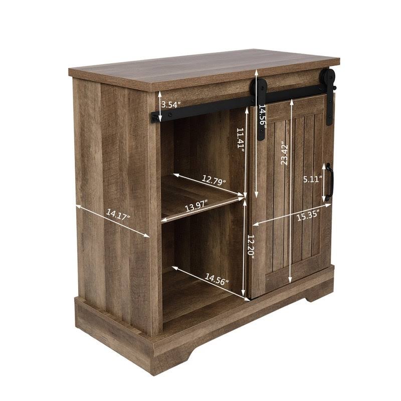 White Oak Wood TV Stand Cabinet R70730