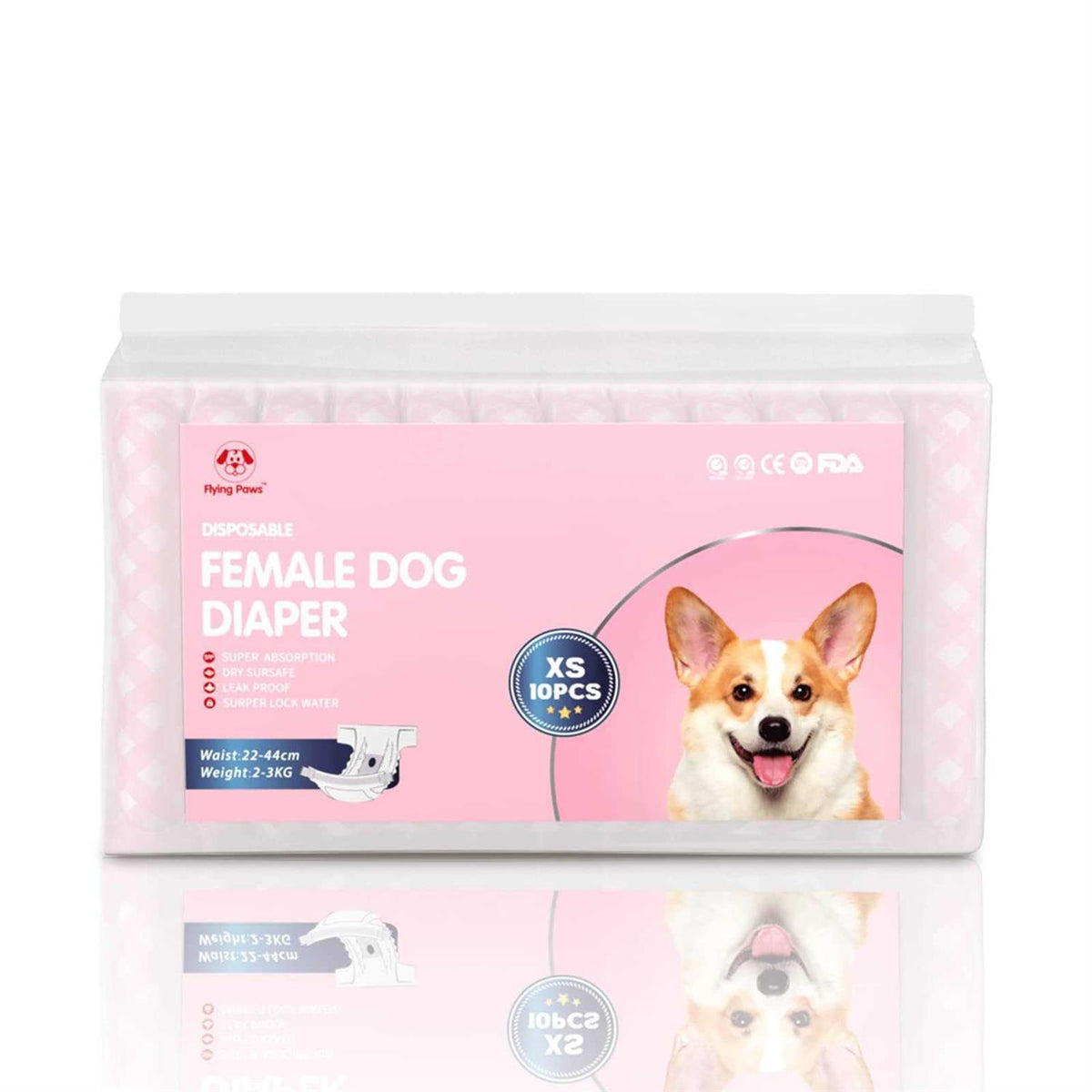 Disposable Female Dog Diapers with Adjustable Elastic Waistline W957032