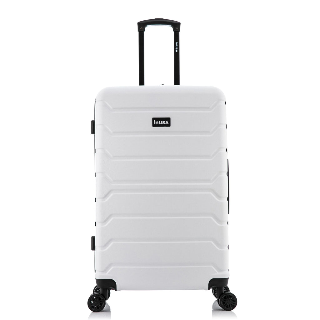 28" White Hardside Lightweight Luggage with Spinner Wheels M4804