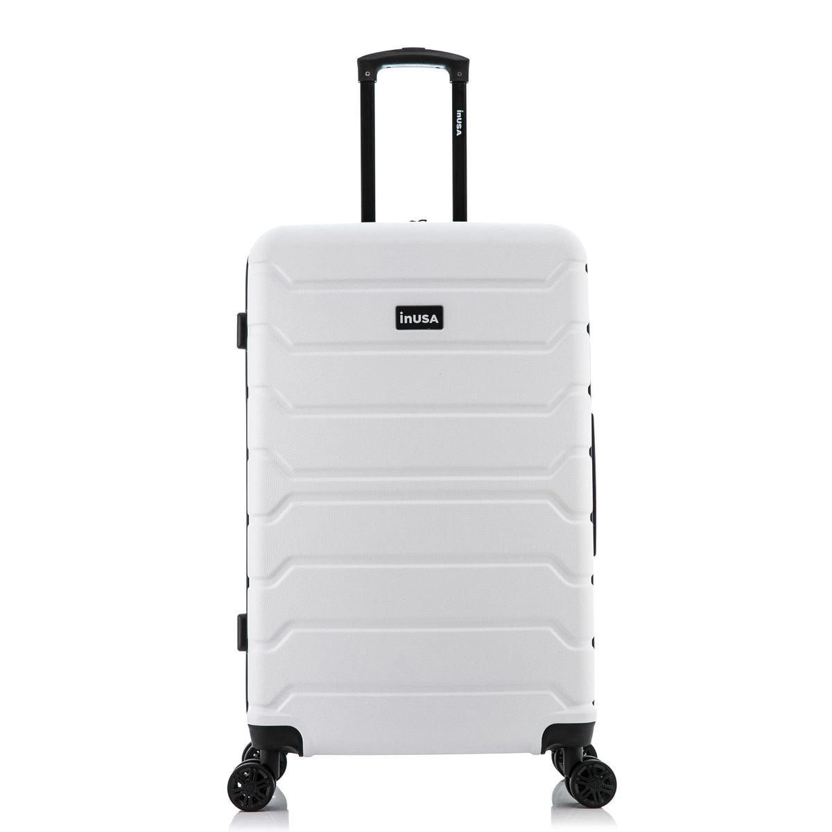 28" White Hardside Lightweight Luggage with Spinner Wheels M4804