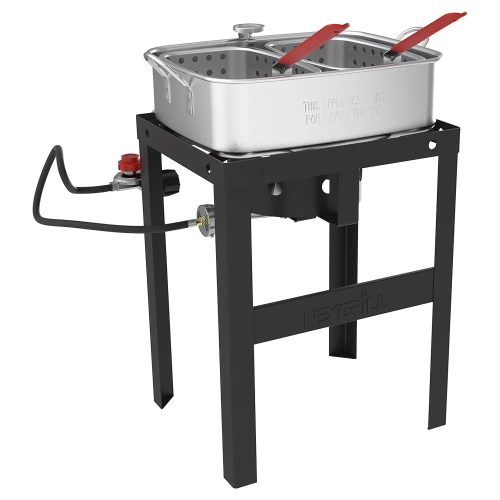 18 Qt Aluminum Fish Fryer with Double Basket U99783