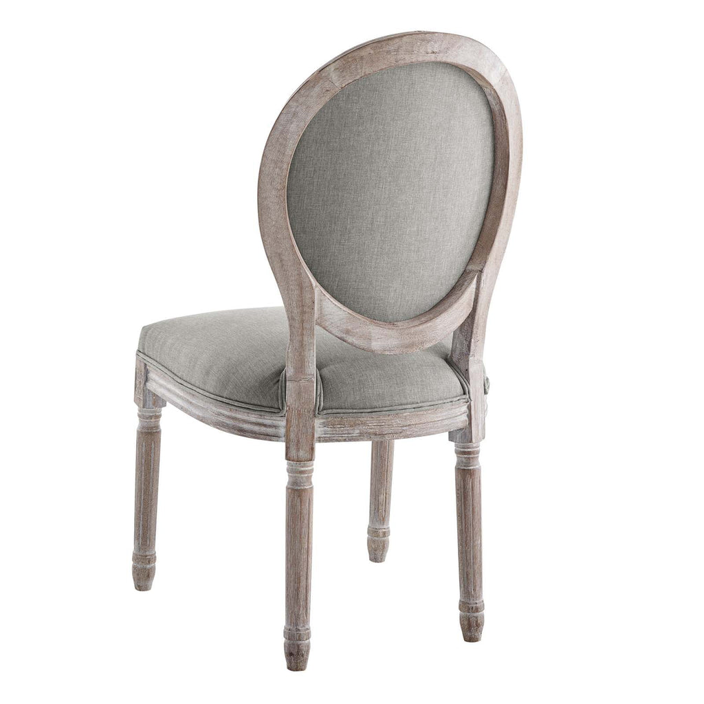 Light Grey Fabric Wood Dining Chair U27120