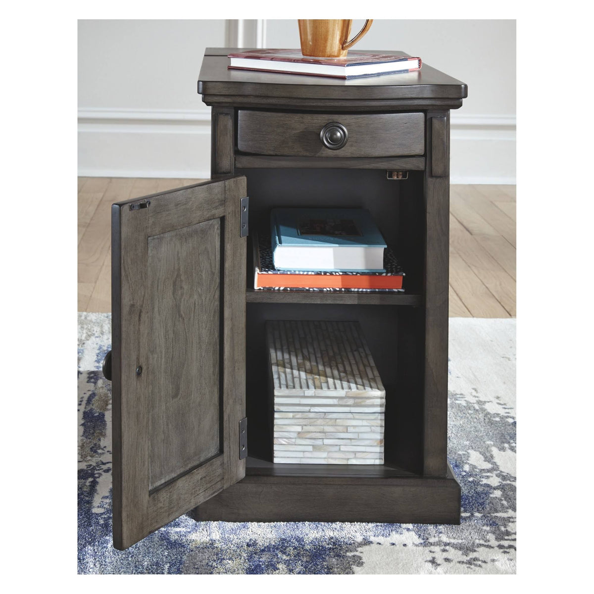 Gray Chair Side End Table L48393