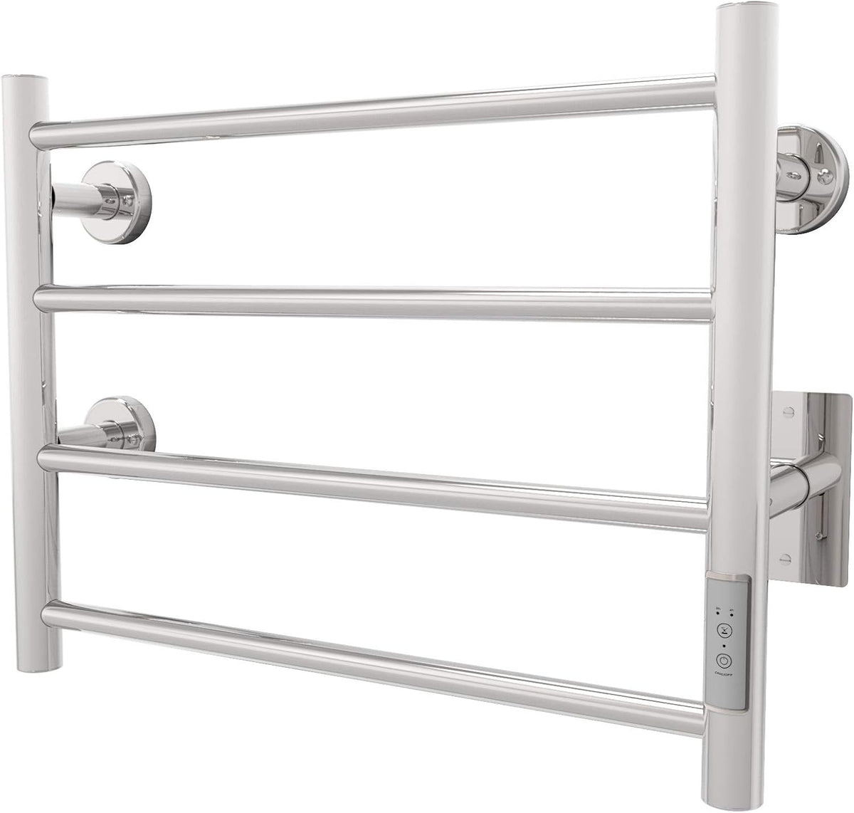 Towel Warmer with Timer, Wall Mounted, 4 Bars, Chrome Stainless Steel M72242