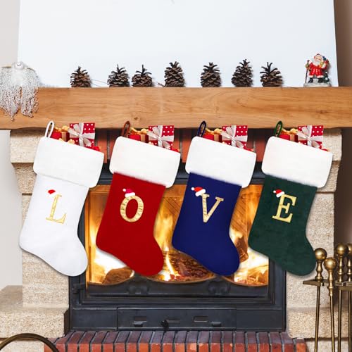 20 Inches Red Velvet Christmas Stockings N6734