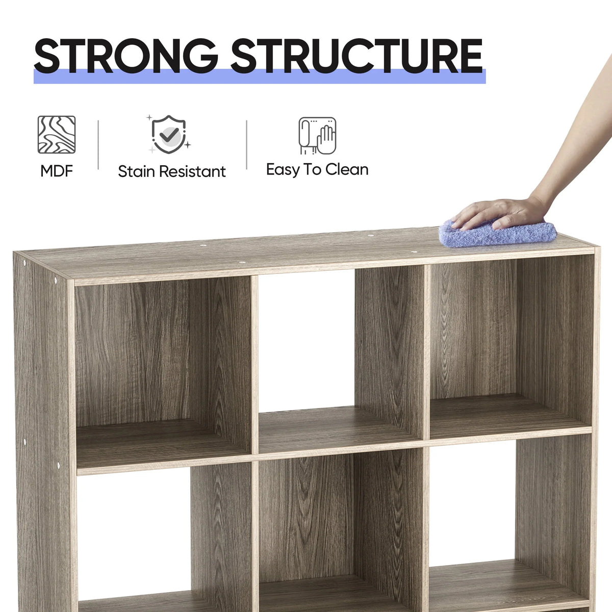 9 Cube Wooden Organizer Bookcase Cabinet Storage (Black) G85366