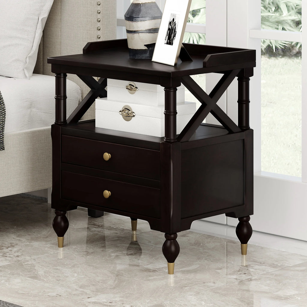 2 Drawer Nightstand End Table O170554