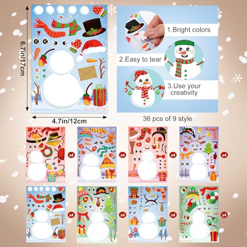 Make a Snowman Sticker Craft I9406