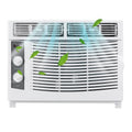 5000 BTU 115V Window-Mounted Compact Air Conditioner, White W96022