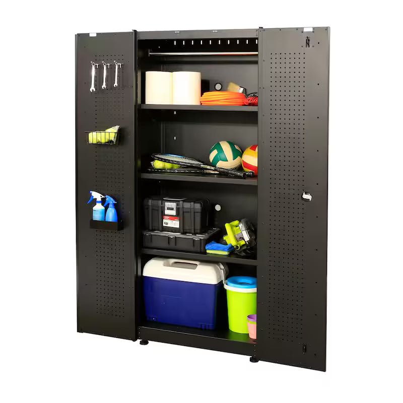 10-Piece Welded Steel Garage Storage System in Black E8608