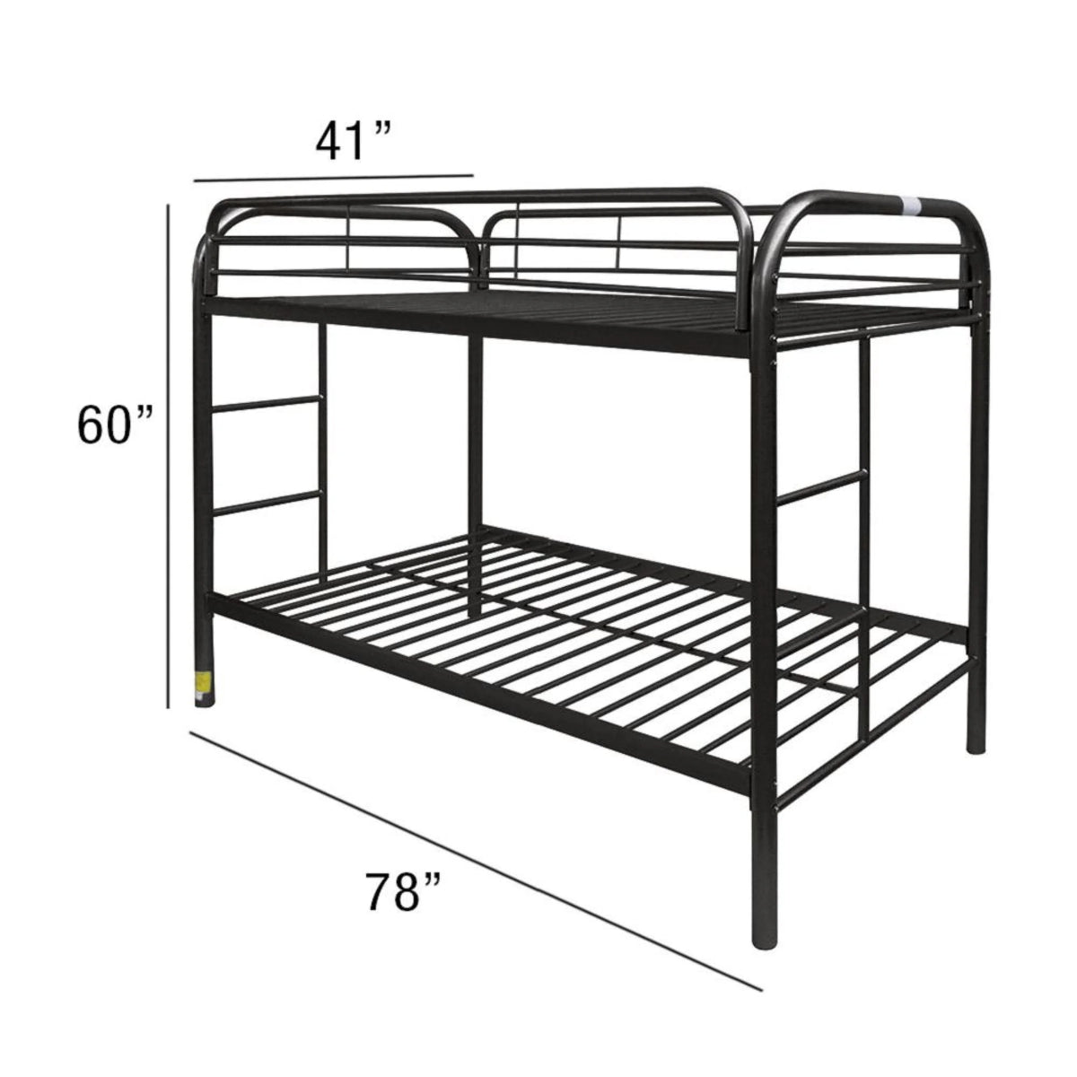 Black Twin Twin Bunk Bed D921529