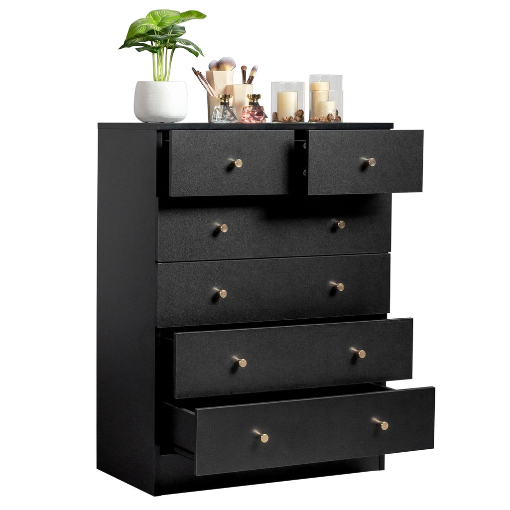 White 7 Drawer Wood Dresser E531763