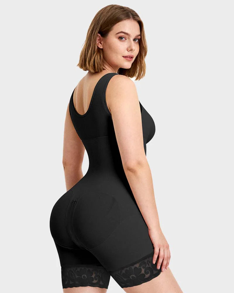 Plus Size Tummy Control Shapewear Bodysuit With Bra G22317