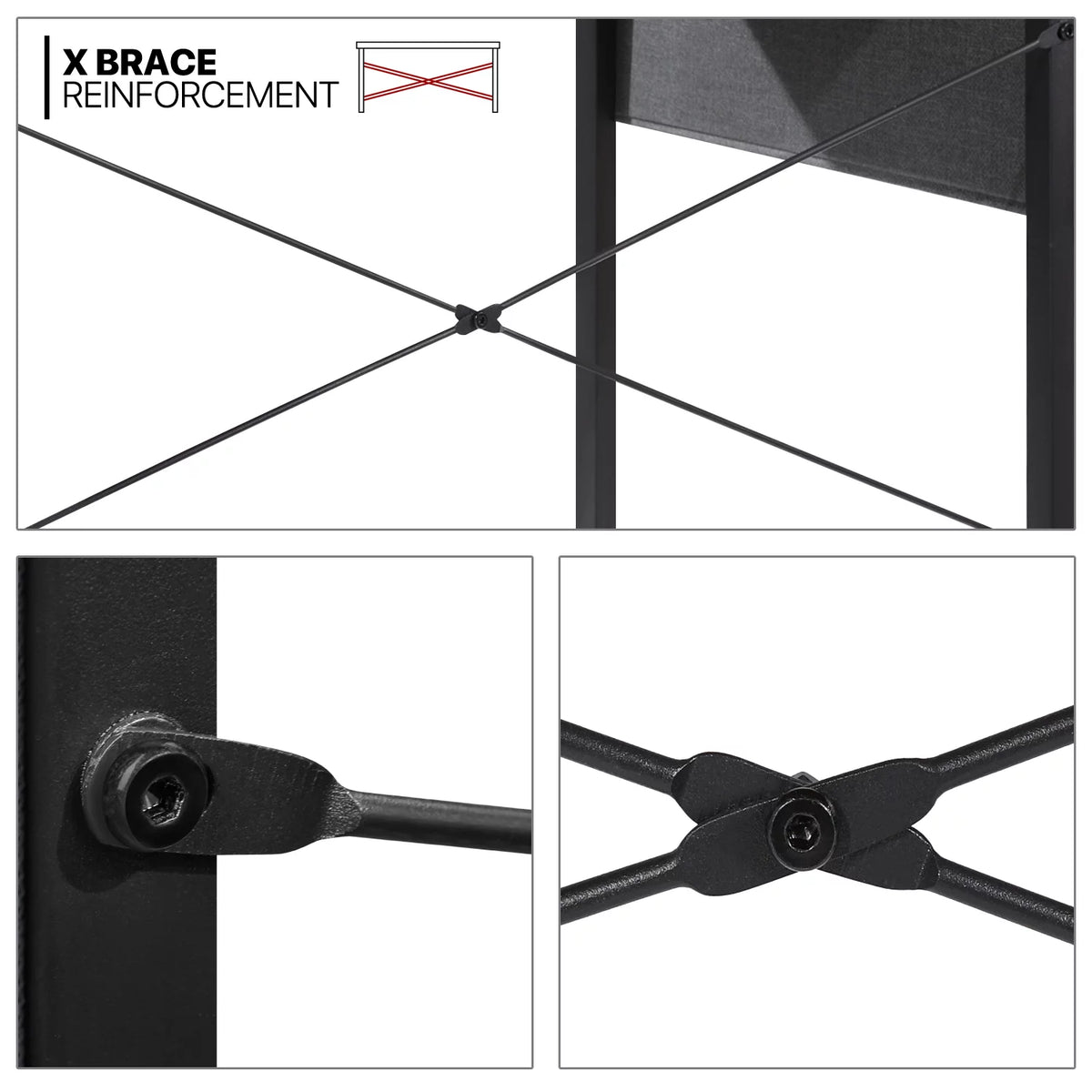 Black Computer Desk with Storage Bag T586