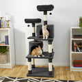 61-in Faux Fur Cat Tree Condo J63756