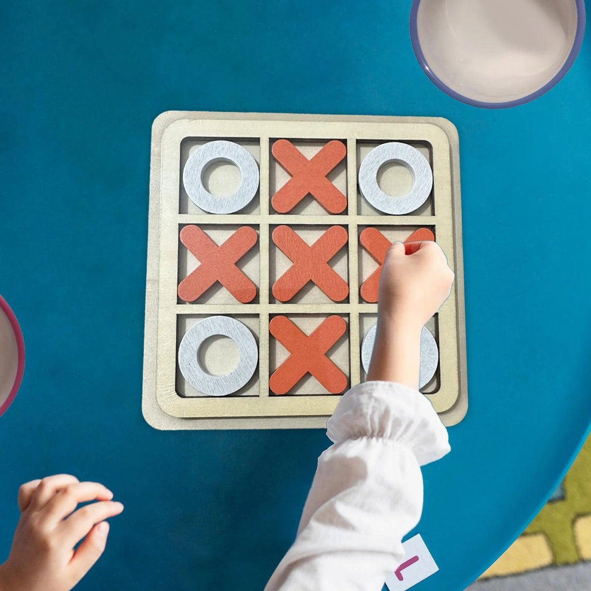 Wooden Board Tic Tac Toe Game Table Toy Puzzle Brain Teaser M850