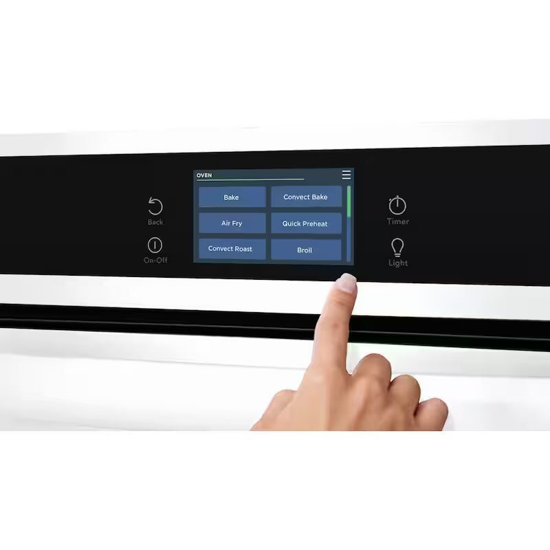 24 in. White Single Electric Wall Oven with Air Fry E382684