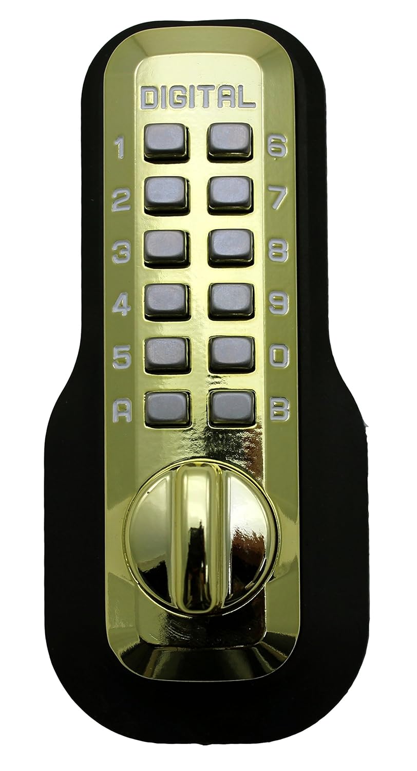 Mechanical Keyless Entry Deadbolt Door Lock Satin Nickel Finish M363307