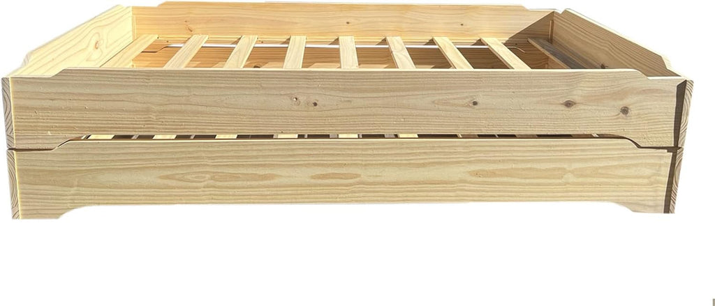 Twin over Twin Stackable Wooden Bed Frame Set of Two C57320