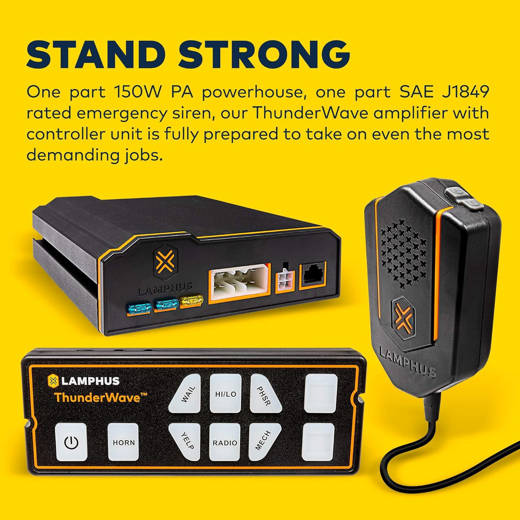150W Emergency Police Siren Amplifier PA System E3032