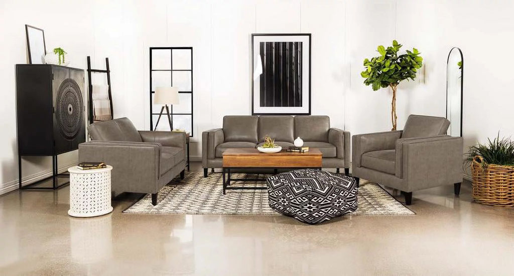 Vintage Brown Upholstered Sofa D1797