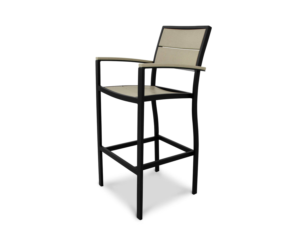 Textured Black Bar Arm Chair W267