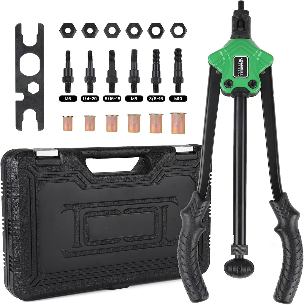 16 Rivet Tool Kit with 120PCS Rivet Nuts & Plastic Case J87117
