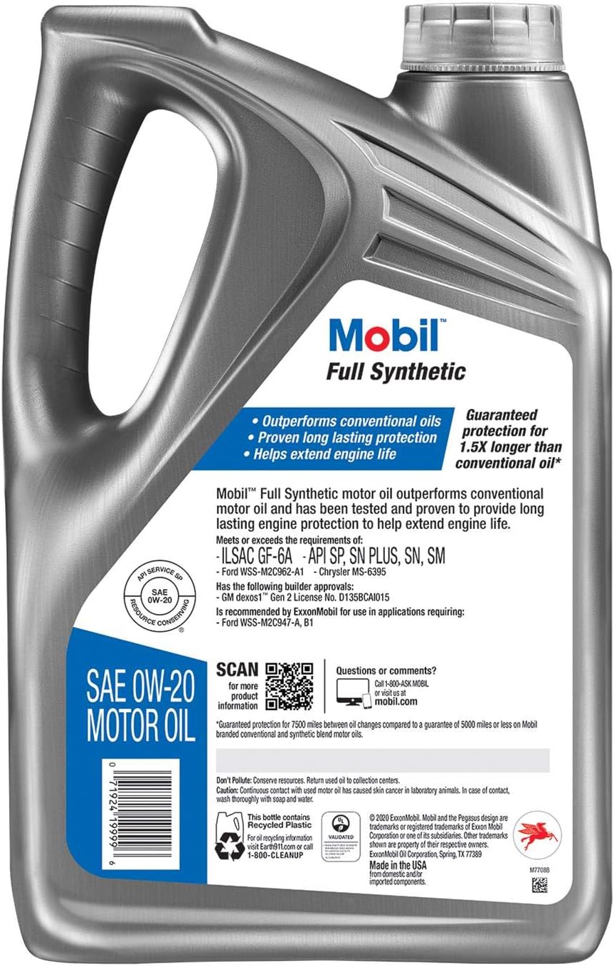 Full Synthetic Motor Oil 0W-20, 5 Quart I424883
