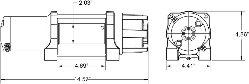 Black Ops 6000 lb Winch with Winch Mounting Plate L37770