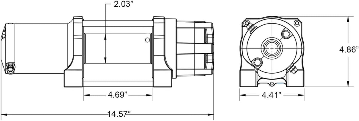 Black Ops 6000 lb Winch with Winch Mounting Plate L37770