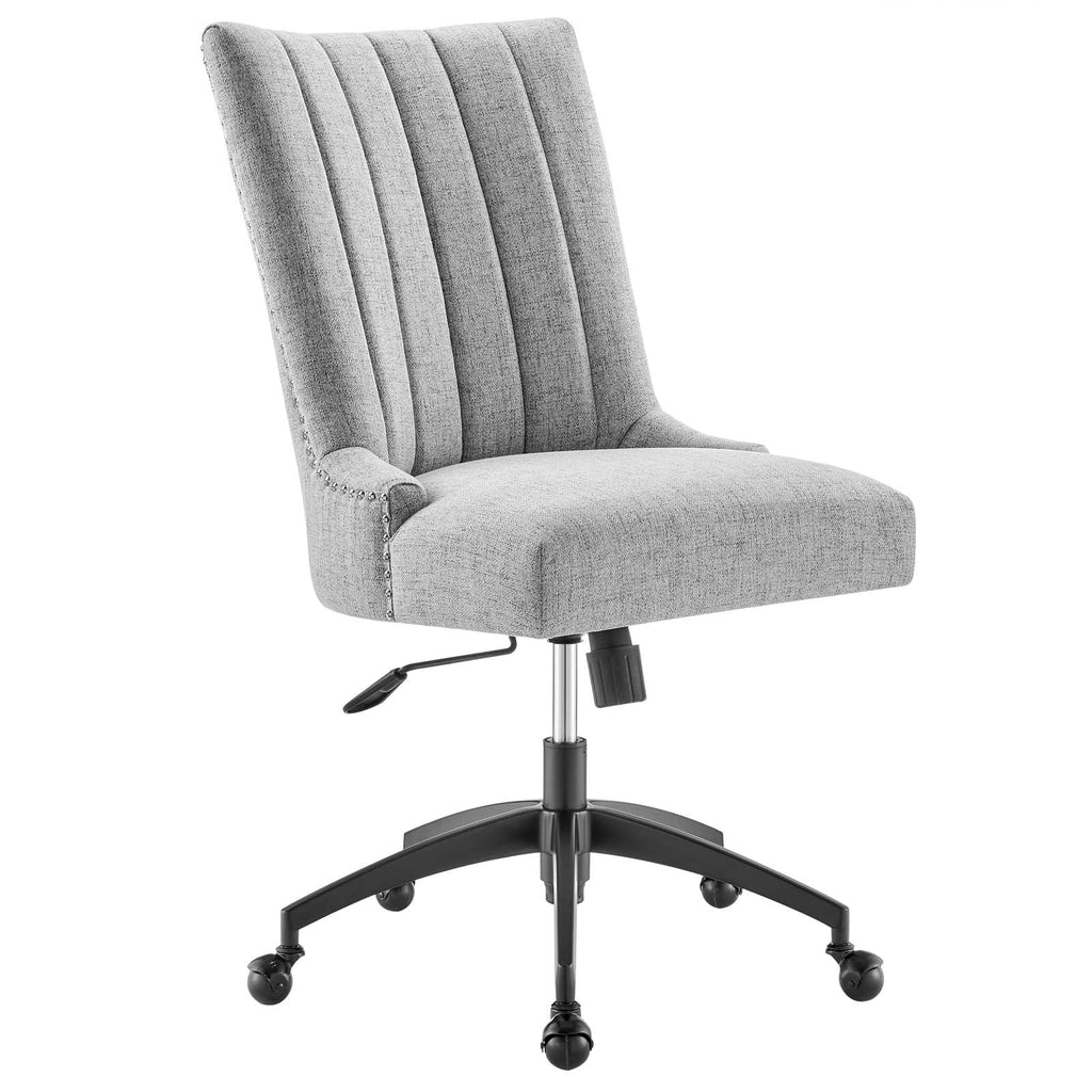 Black Light Gray Tufted Fabric Office Chair K631