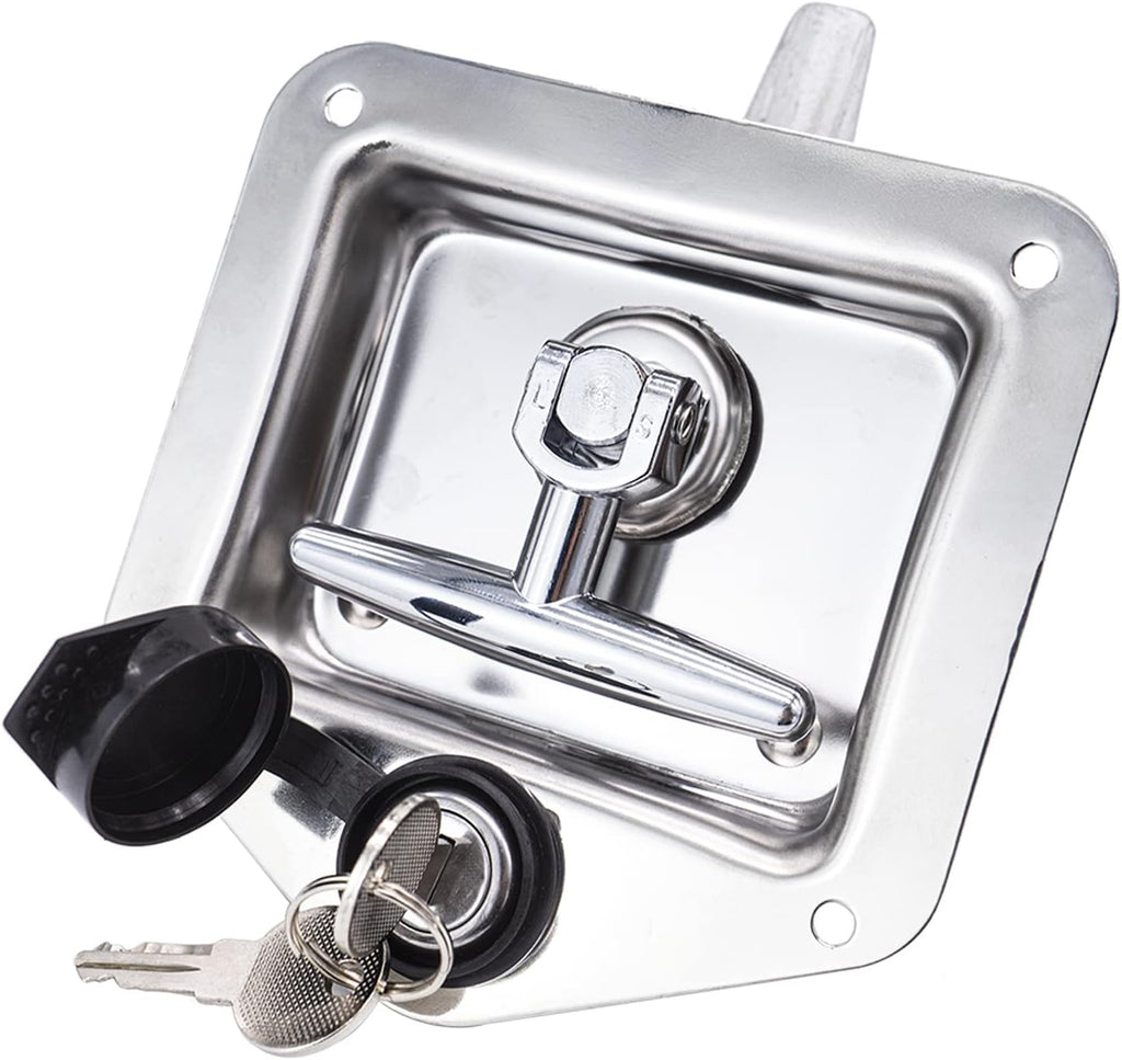4 Pack Stainless-Steel T Handle Lock with Gasket and Keys D43385