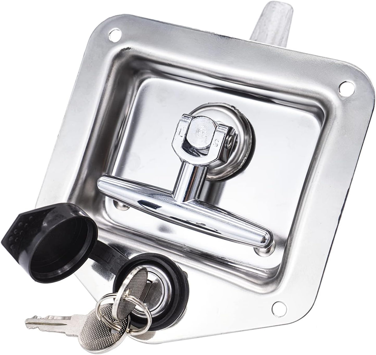 4 Pack Stainless-Steel T Handle Lock with Gasket and Keys D43385