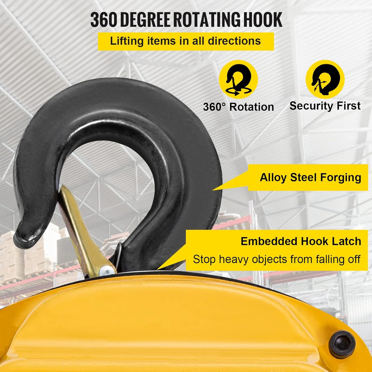 Yellow Pack of 2 Manual Chain Hoist V281
