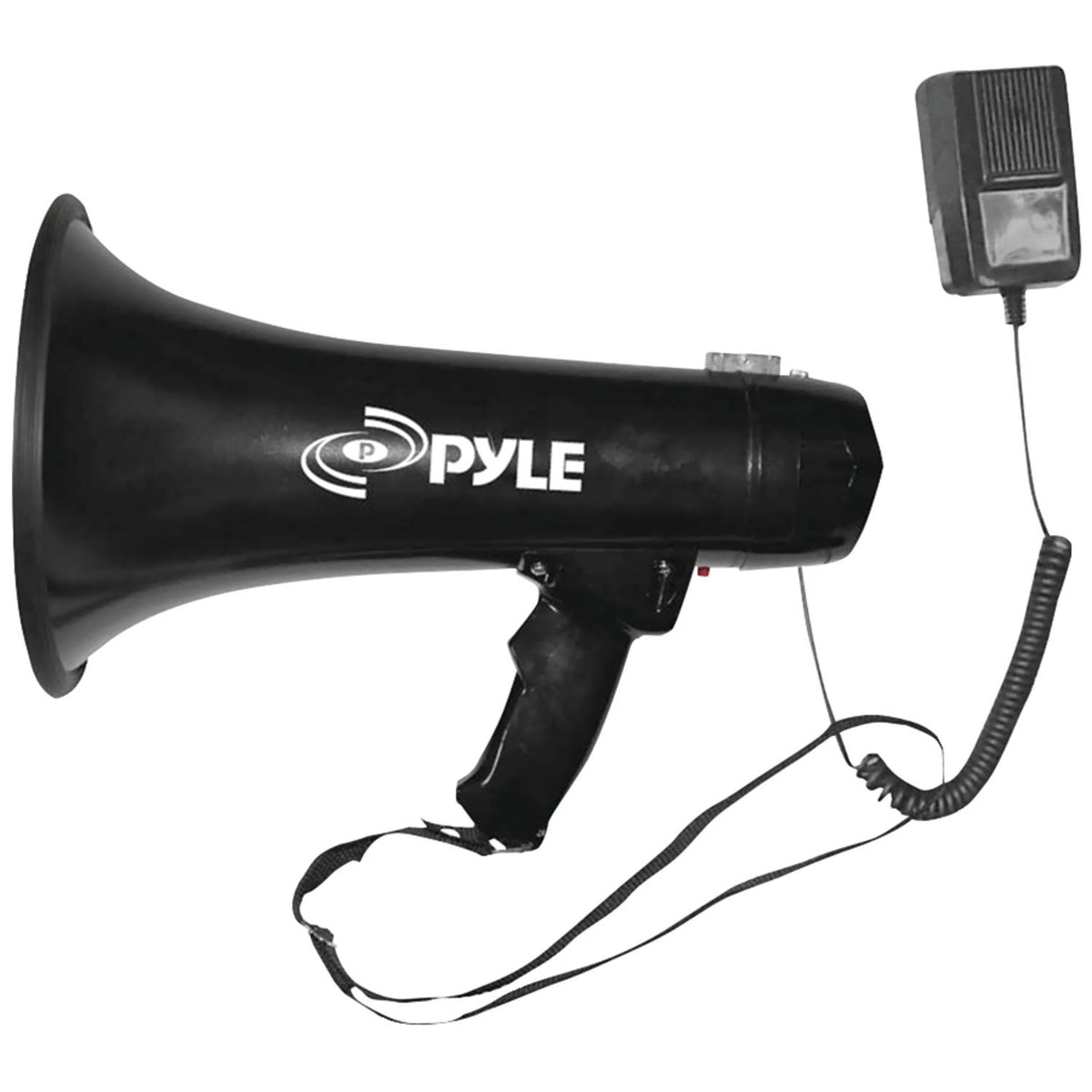Black 40W Megaphone Bullhorn with Siren Y89616