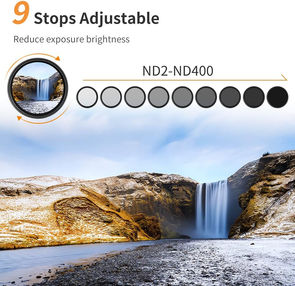 77mm ND Filter Variable Neutral Density Adjustable Lens Filter U856