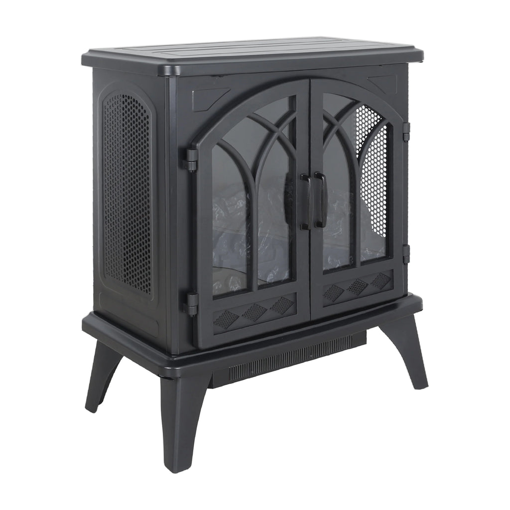 23.7" 1500W Electric Fireplace Heater with 3D Flame Effect Q1208