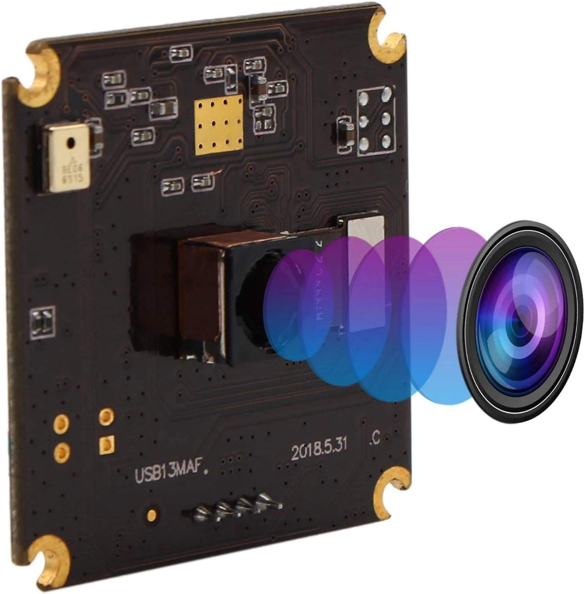 13MP Autofocus USB Camera Module with Non-Distortion Lens FOV 75Degree C831613