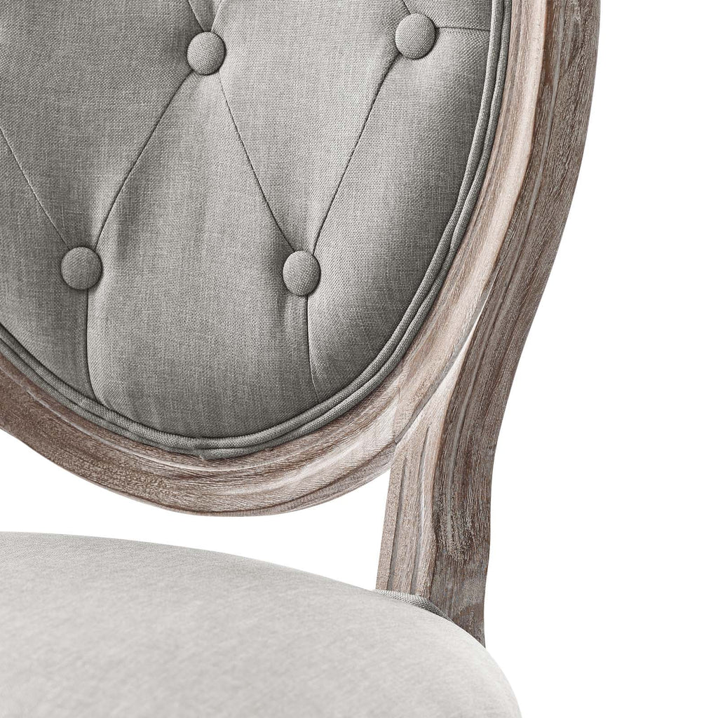 Light Grey Fabric Wood Dining Chair U27120