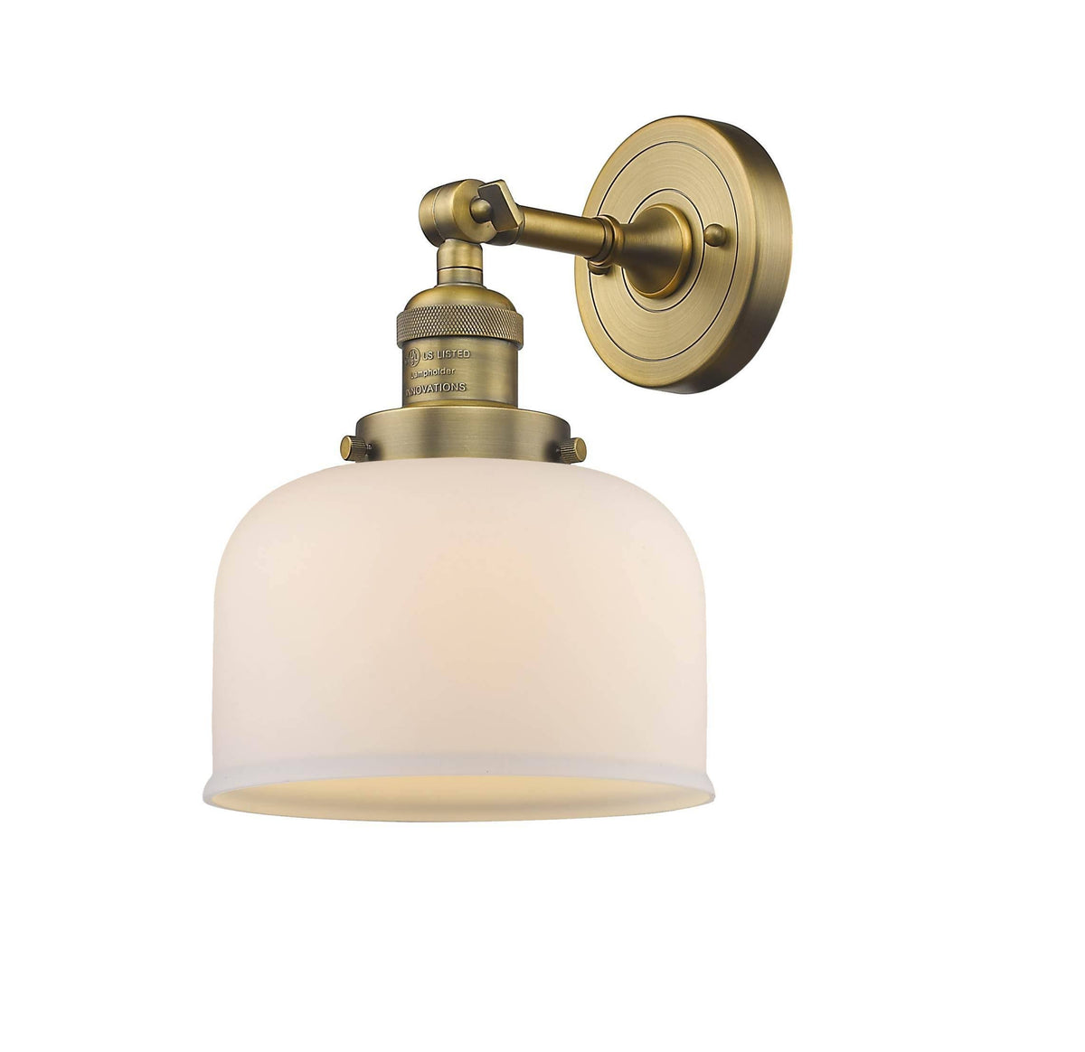 Large Bell 1 Light Sconce LED (Brass) S328
