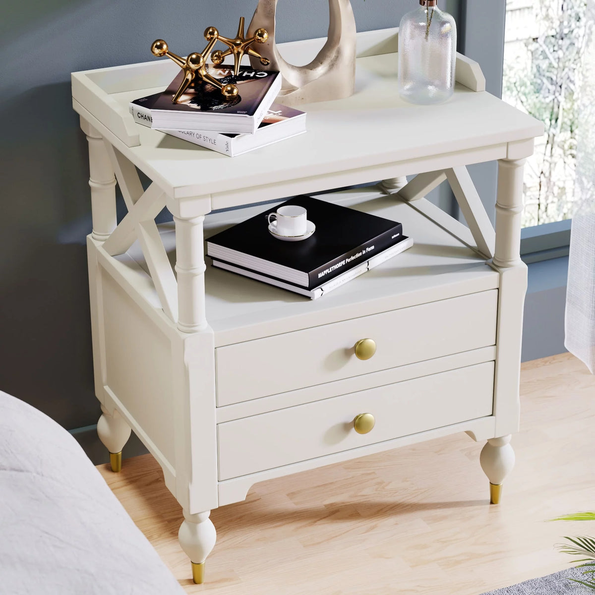 2 Drawer Nightstand End Table O170554